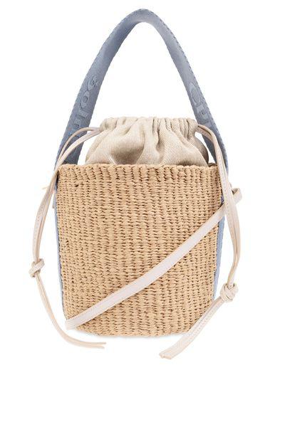 Chic Black and Beige Woody Basket for Women