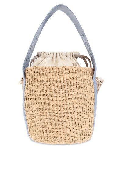 CHLOÉ Mini Raffia Bucket Handbag