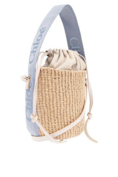 CHLOÉ Mini Raffia Bucket Handbag