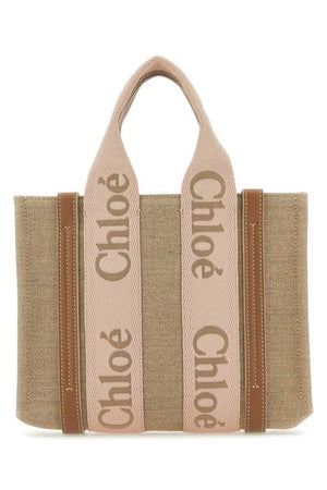 CHLOÉ Pink Canvas Tote Handbag for Women from SS24 Collection