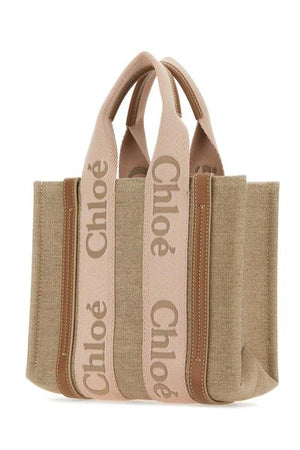 CHLOÉ Pink Canvas Tote Handbag for Women from SS24 Collection