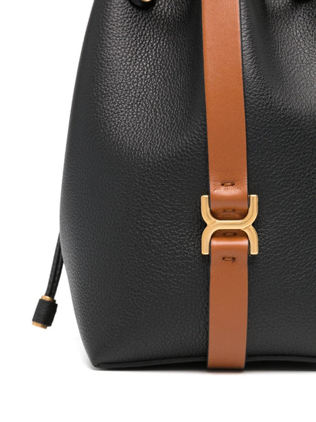 CHLOÉ Stylish Black Leather Bucket Handbag for Women - SS24 Collection