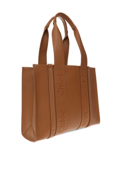 Medium Woody Tote Handbag - SS24コレクション、キャラメルカラー