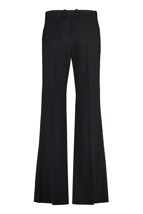 Flared Wool Pants for Women in Black - FW23