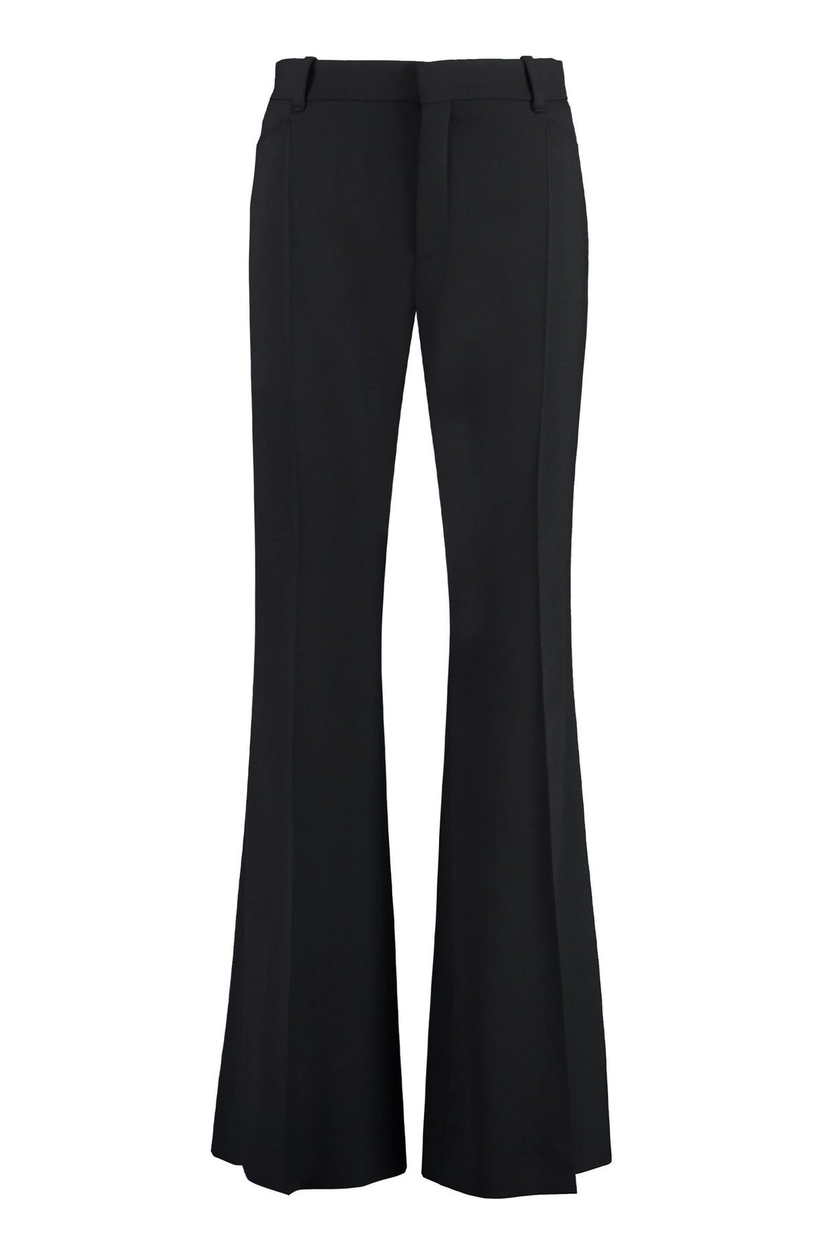 Flared Wool Pants for Women in Black - FW23