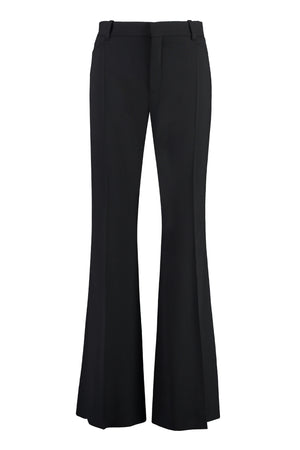 CHLOÉ Flared Wool Pants for Women in Black - FW23