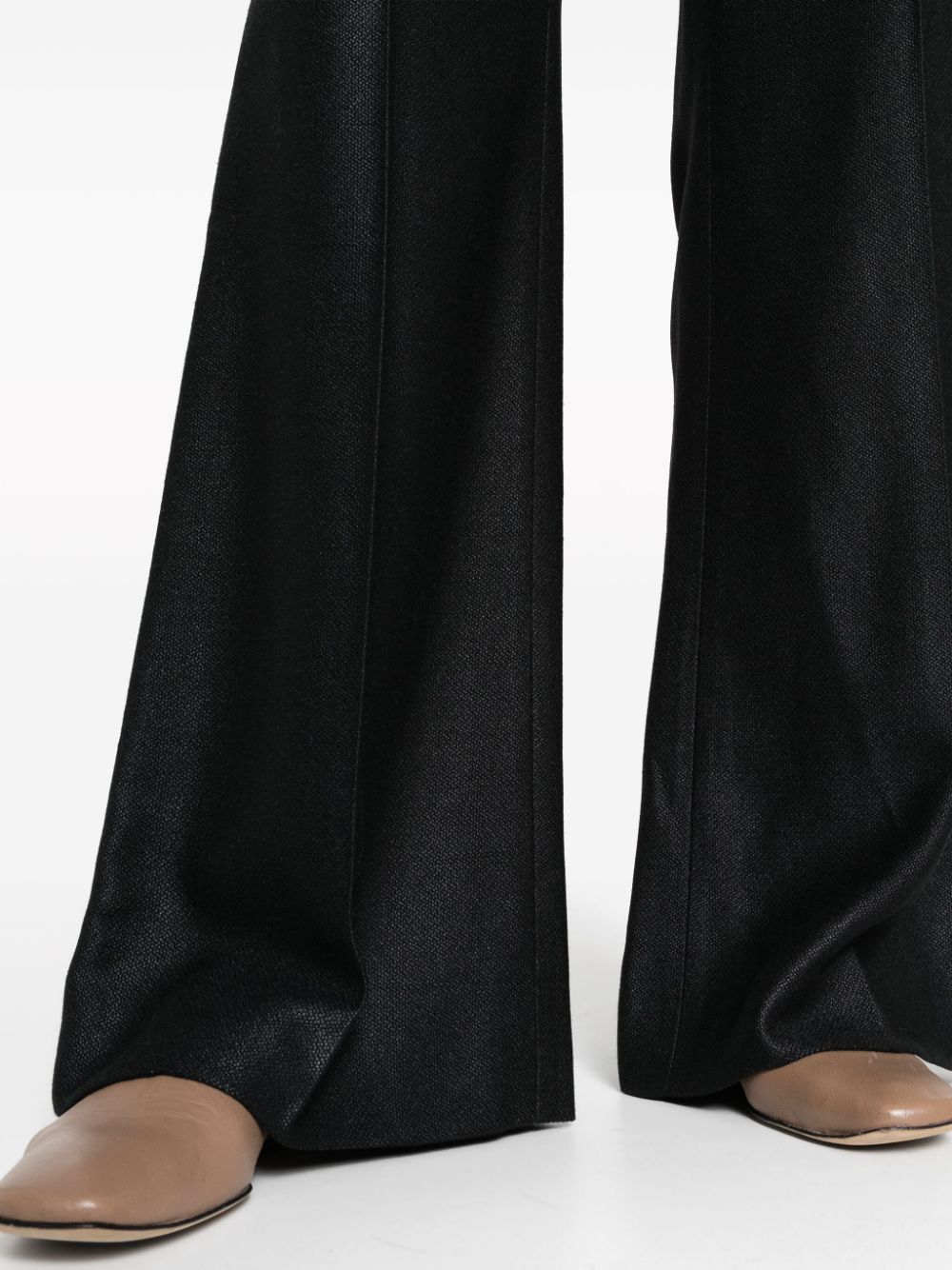 CHLOÉ Sophisticated Black Wool and Silk Flared Trousers for Women