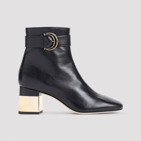 CHLOÉ Elegant Alizé Ankle Boots with Brass Heel - 6cm