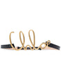 CHLOÉ Iconic Leather Belt with Brass Logo Buckle