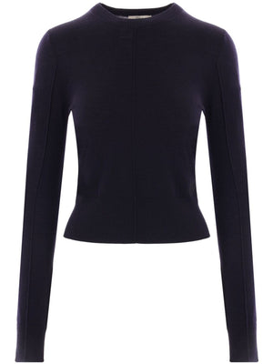 CHLOÉ Wool Crewneck Jumper for Women - Navy Blue