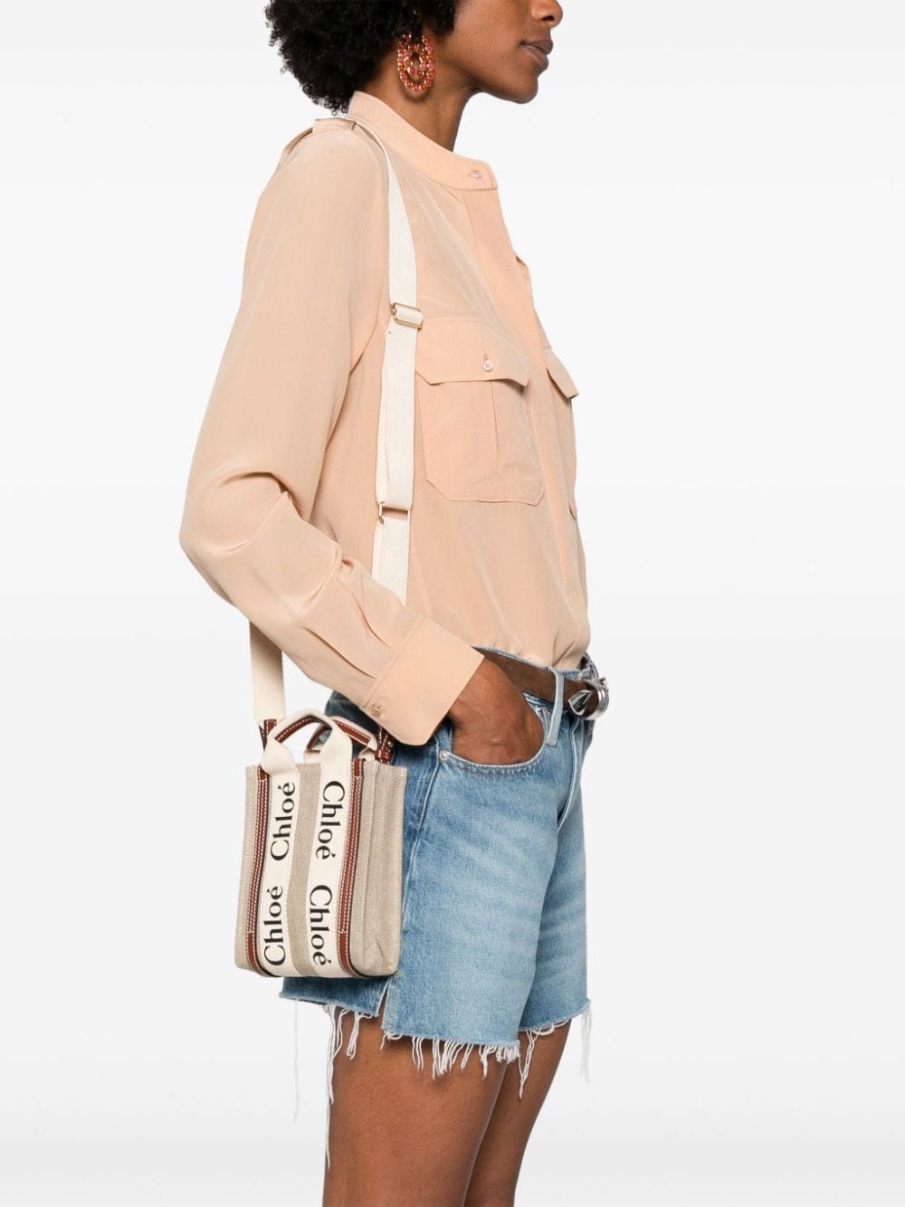 CHLOÉ Chic Linen Mini Handbag