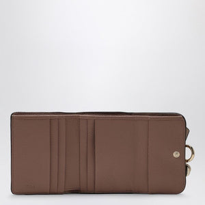 CHLOÉ Mini Trifold Leather Wallet in Blush and Beige