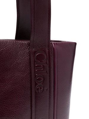 CHLOÉ Engraved Logo Mini Tote Handbag