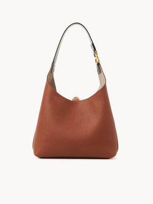 CHLOÉ Marcie Tan Leather Mini Hobo Handbag