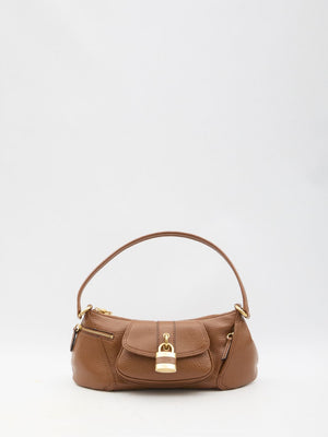 CHLOÉ Elegant Shoulder Bag with Golden Accents - Mini Size