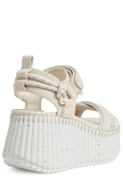 White Wedge Sandals - SS24 Collection