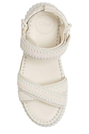 White Wedge Sandals - SS24 Collection