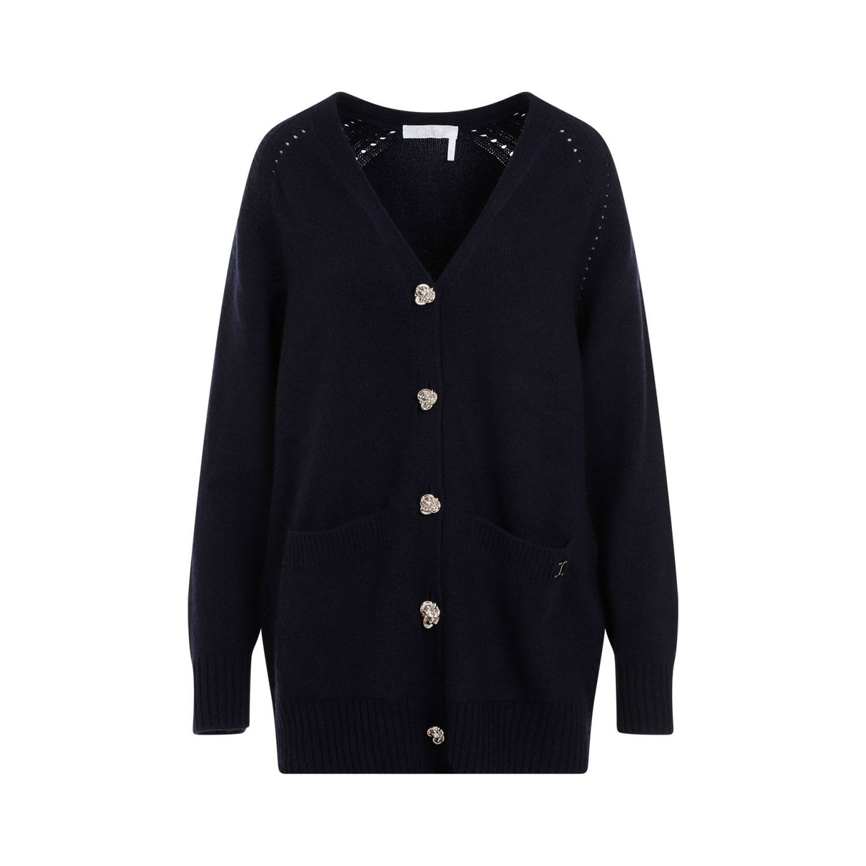 CHLOÉ Luxurious Cashmere Cardigan for Women in Blue - SS24 Collection