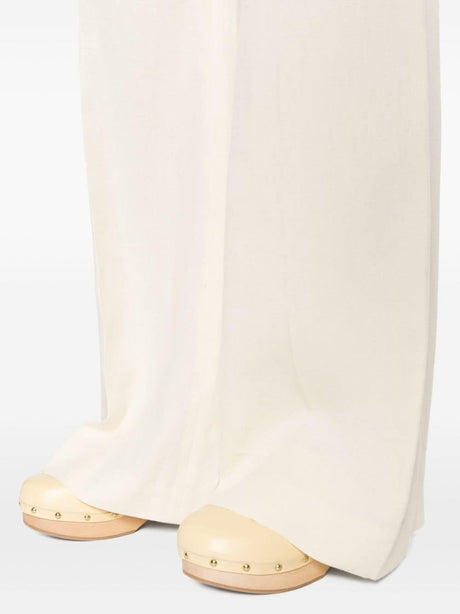 白色牛奶亚麻裙裤 - SS24新款