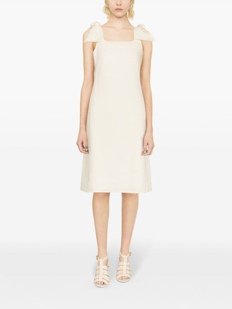 CHLOÉ Stylish Coco Milk Linen Vest Dress for Women from SS24 Collection