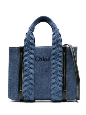 CHLOÉ Denim Logo Tote Handbag for Women