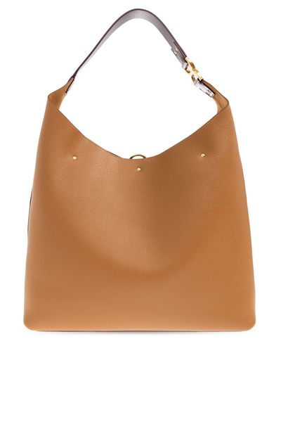 Marcie Small Raffia and Leather Shoulder Handbag