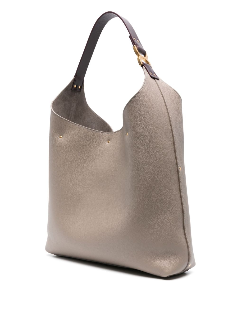 CHLOÉ Gray Calf Leather Shopper Handbag for Women - SS24 Collection