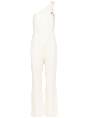 CHLOÉ White One Shoulder Linen Jumpsuit for Women - SS24 Collection