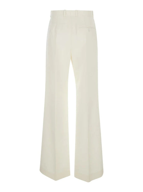 CHLOÉ Eden White Straight Leg Luxe Trousers