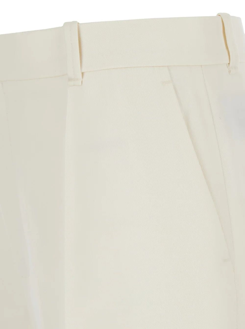 CHLOÉ Eden White Straight Leg Luxe Trousers