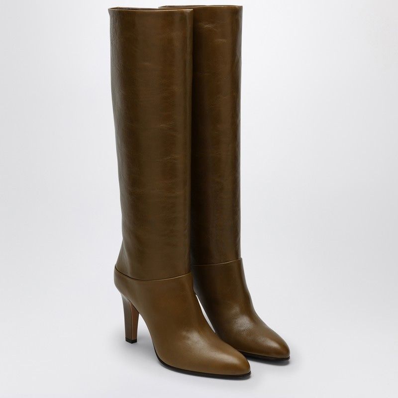 CHLOÉ EVE LEATHER HEEL BOOTS