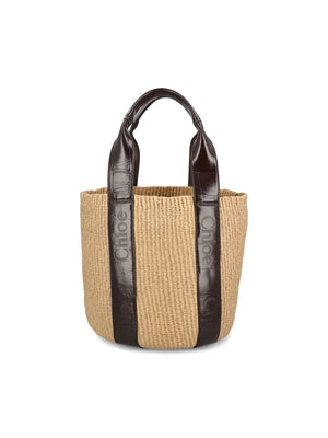 CHLOÉ Large Woody Basket Shopping Bag