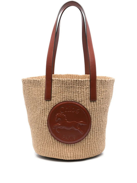 CHLOÉ Mini Horse Medal Basket Handbag