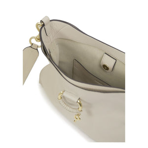 SEE BY CHLOÉ Women's Mini Top Handle Crossbody Bag in Cement Beige Leather, FW23