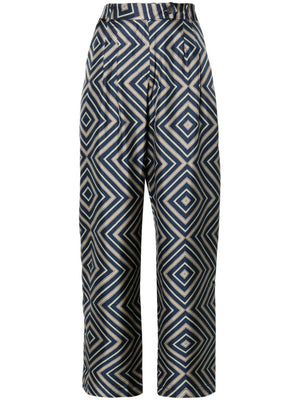 PIERRE LOUIS MASCIA Multicolor Silk Mini Trousers for Women - FW24 Collection