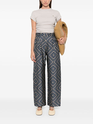 PIERRE LOUIS MASCIA Multicolor Silk Mini Trousers for Women - FW24 Collection