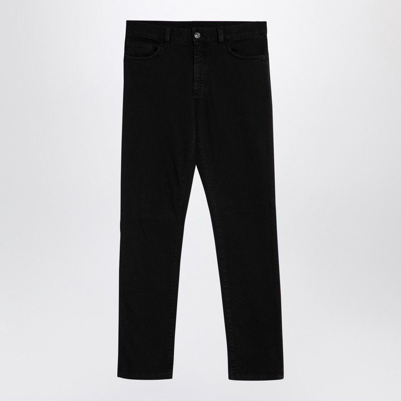 ZEGNA Luxurious Brown Cotton Denim Trousers