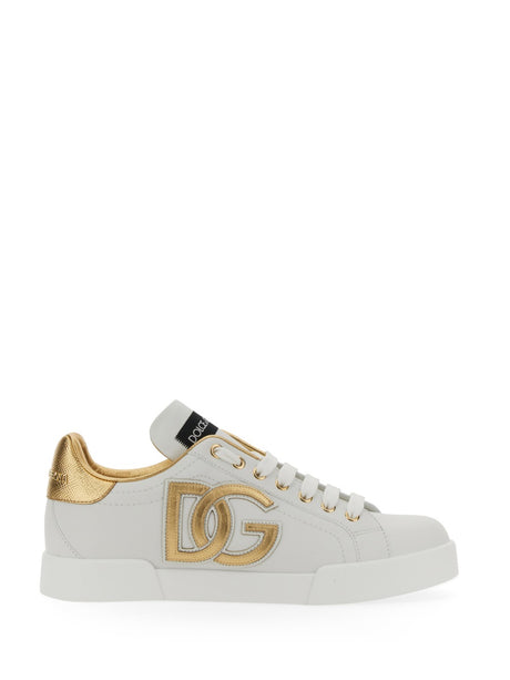 DOLCE & GABBANA Chic Leather Sneakers for Women