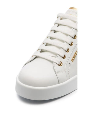 DOLCE & GABBANA Portofino Sneaker with Pearl - Women's Fashion Footwear