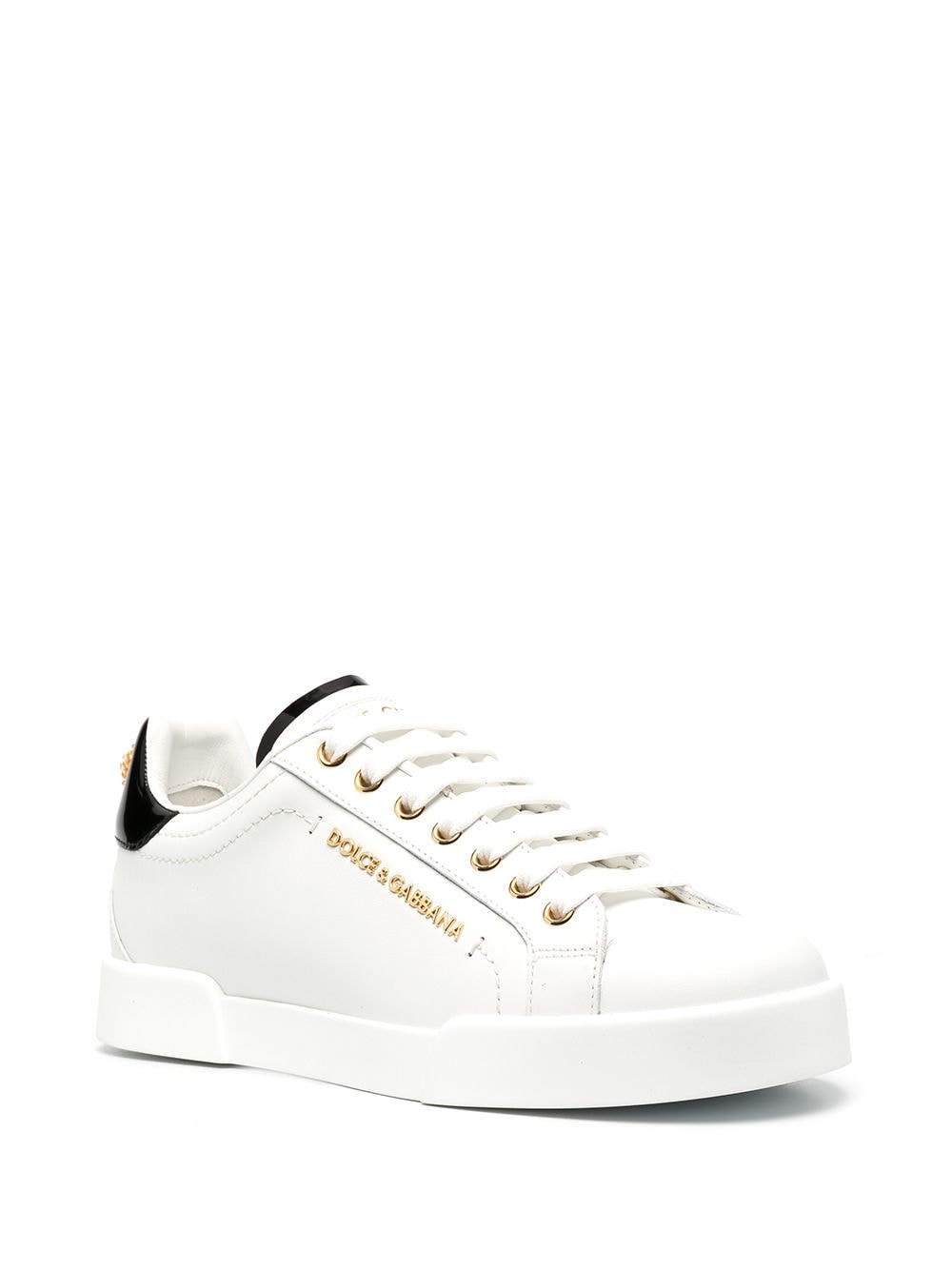 DOLCE & GABBANA Sporty and Chic Women's Sneakers - White and Black