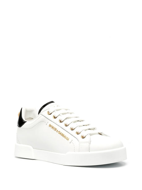 DOLCE & GABBANA Sporty and Chic Women's Sneakers - White and Black