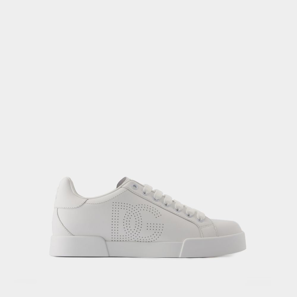 DOLCE & GABBANA Elegant White Low Top Sneakers for Women