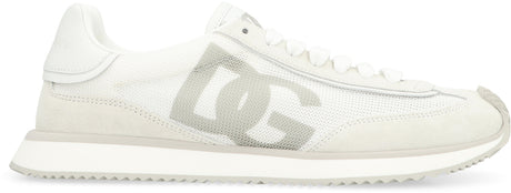 DOLCE & GABBANA White Sneakers with Gray Logo for Women