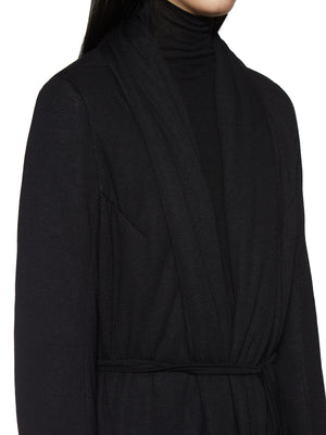 RICKOWENSLILIES Black Wool and Viscose Padded Jacket for Women