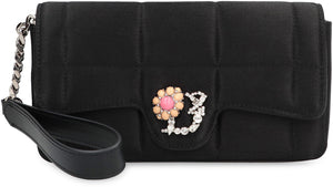 DSQUARED2 Quilted Satin Clutch with Embellished Details for Women