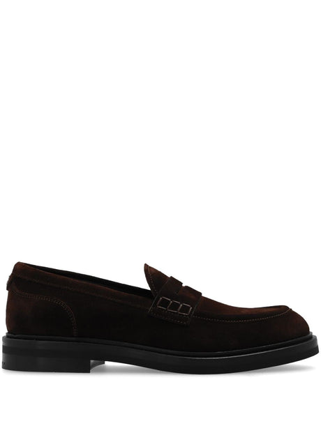 DOLCE & GABBANA Coffee Brown Almond Toe Flats for Women