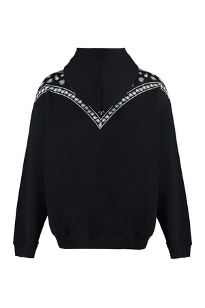 MARCELO BURLON Men's Bandana Print Hooded Sweatshirt for FW23