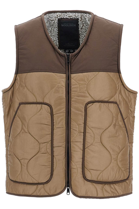 WOOLRICH Men's Sherpa-Lined Quilted Vest - Regular Fit