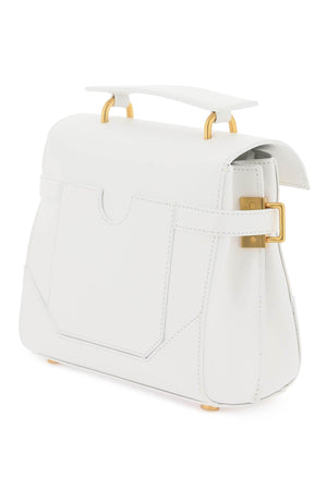 BALMAIN B-BUZZ 23 Leather Shoulder Bag for Women - White