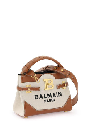 BALMAIN Elegant Mini Canvas Handbag 22cm